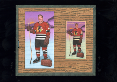 Picture, Helmar Brewing, Hockey Icers Card # 31, Bobby HULL, Purple sky, Chicago Black Hawks